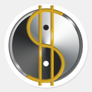 Adesivo Redondo Autocolante Yin/Yang