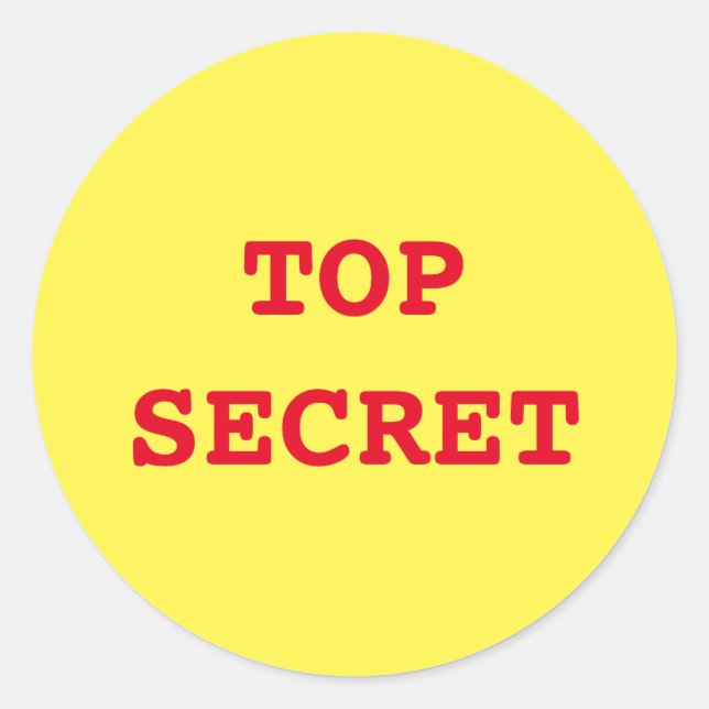 Adesivo Redondo Autocolantes "agente secreto/espião" (Frente)