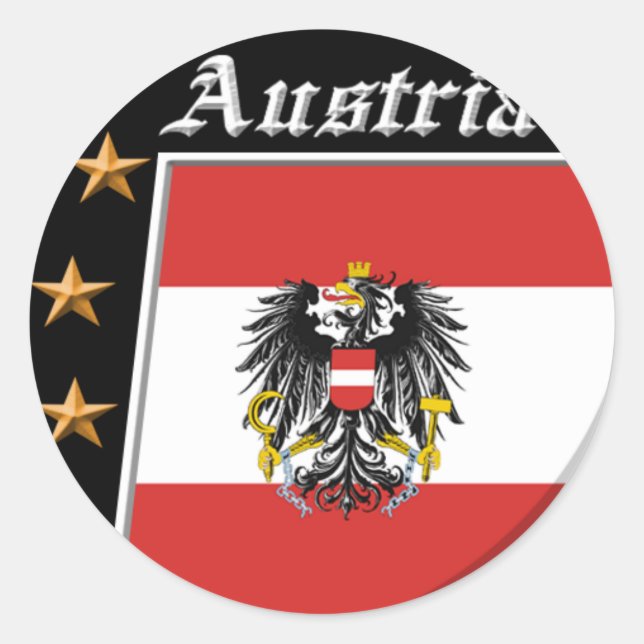 Adesivo Redondo Autocolantes austríacos (Frente)