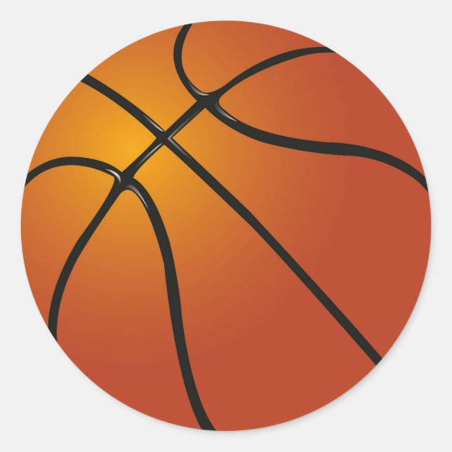 Adesivo Redondo Autocolantes/Basquete (Frente)