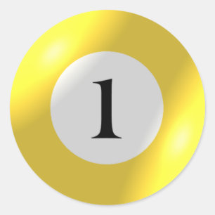 Adesivo Redondo Autocolantes - Bilhetes - 1 Bola