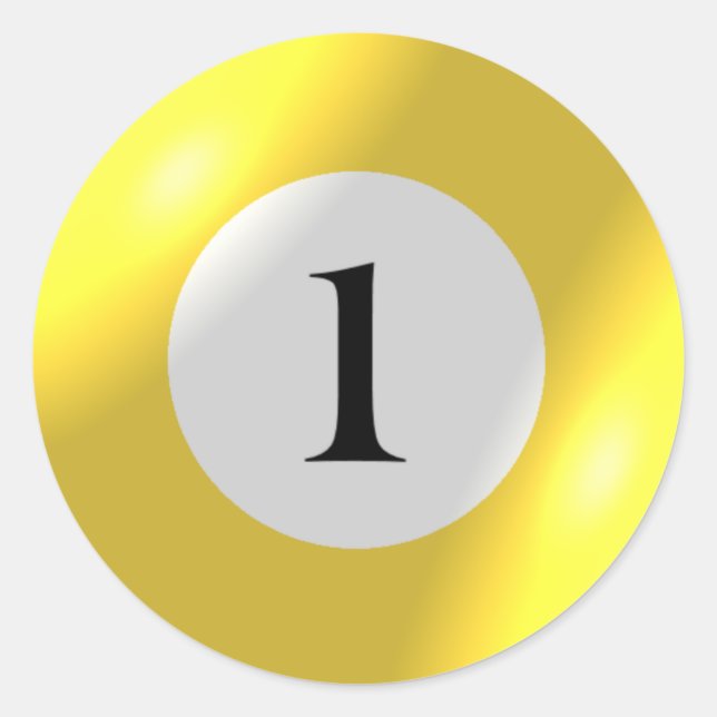 Adesivo Redondo Autocolantes - Bilhetes - 1 Bola (Frente)