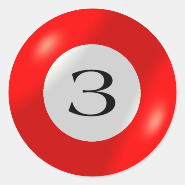 Adesivo Redondo Autocolantes - Bilhetes - 3 Ball (Frente)