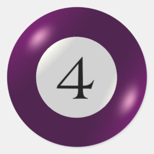 Adesivo Redondo Autocolantes - Bilhetes - 4 Ball