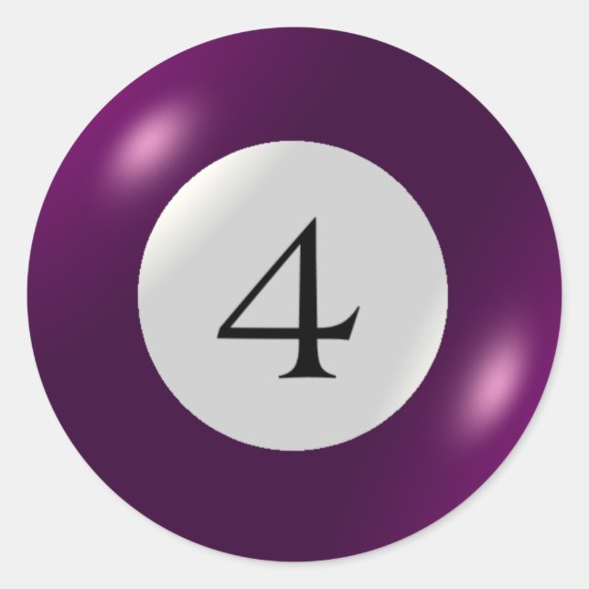 Adesivo Redondo Autocolantes - Bilhetes - 4 Ball (Frente)