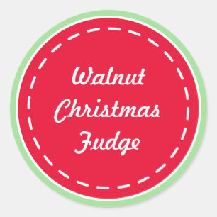 Adesivo Redondo Autocolantes clássicos de cozinha de Natal