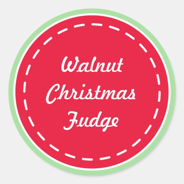 Adesivo Redondo Autocolantes clássicos de cozinha de Natal (Frente)