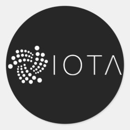 Adesivo Redondo Autocolantes clássicos IOTA Preto (Folha de 20)