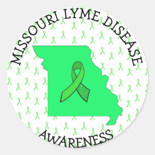 Adesivo Redondo Autocolantes da doença de Lyme do Missouri