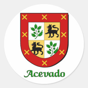 Adesivo Redondo Autocolantes da família Acevado