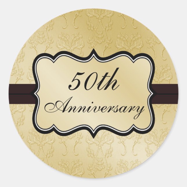 Adesivo Redondo Autocolantes de 50 anos (Frente)