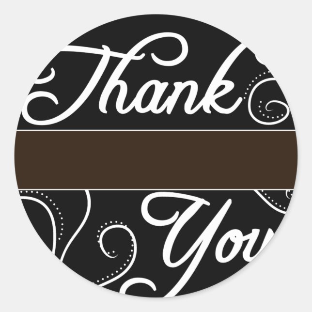 Adesivo Redondo Autocolantes de agradecimentos personalizáveis (Frente)