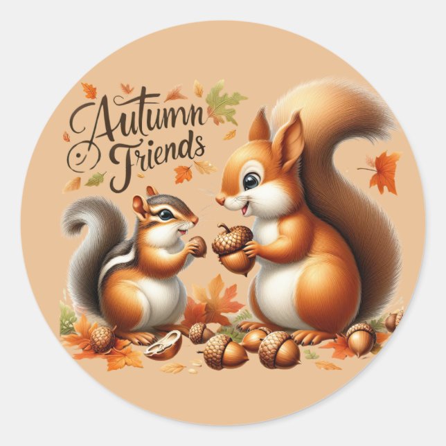 Adesivo Redondo Autocolantes de Amizade (Frente)