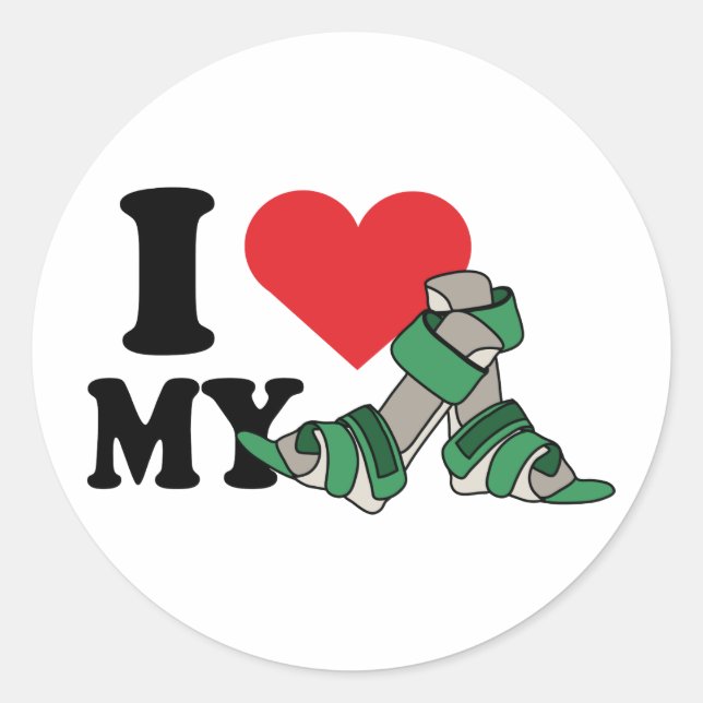 Adesivo Redondo Autocolantes de amor AFO (Frente)