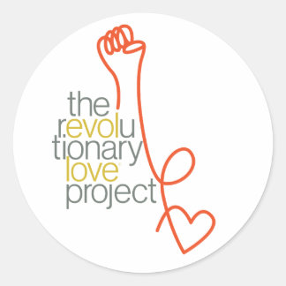 Adesivo Redondo Autocolantes de amor revolucionários
