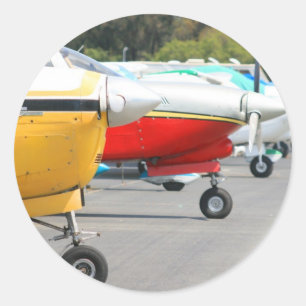 Adesivo Redondo Autocolantes de aviões