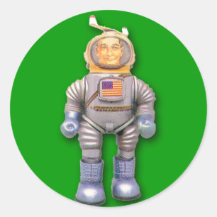 Adesivo Redondo Autocolantes de brinquedos do Astronauta Americano