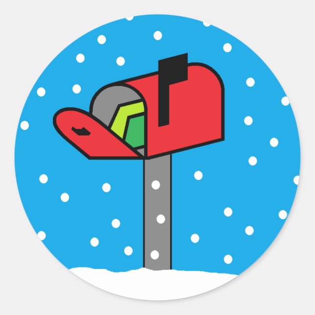 Adesivo Redondo Autocolantes de caixas de correio (Frente)