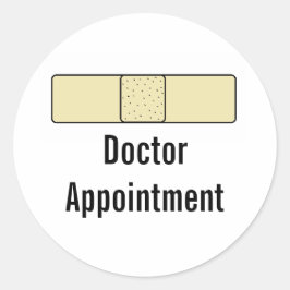 Adesivo Redondo Autocolantes de Calendário "Nomeação Médica"