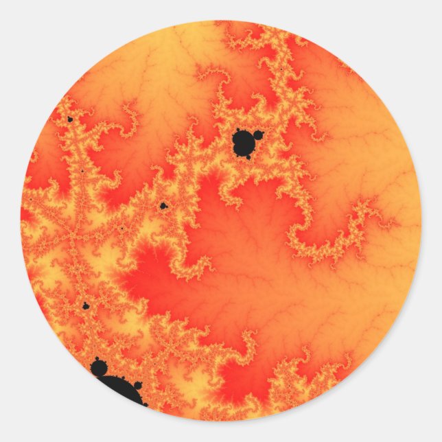 Adesivo Redondo Autocolantes de carvão (Frente)