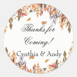 Adesivo Redondo Autocolantes de Chá de panela do outono