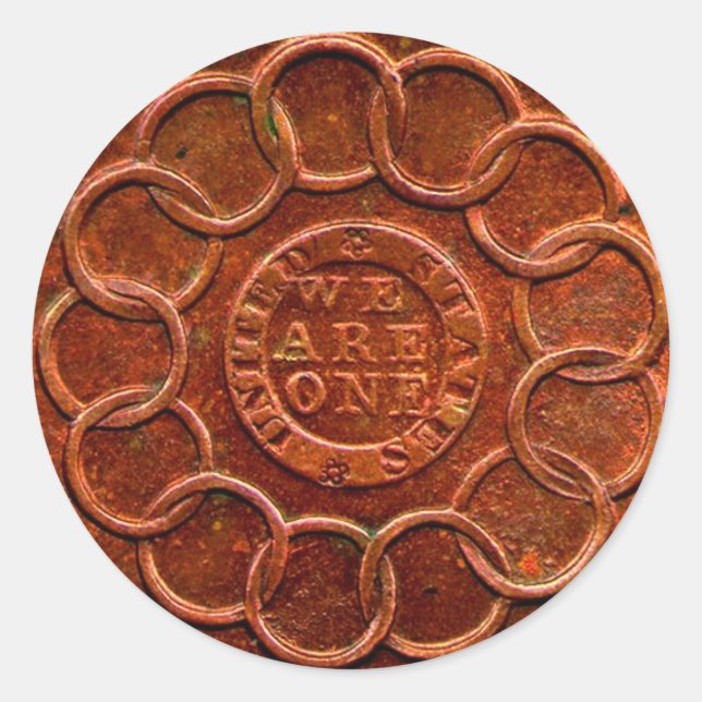 Adesivo Redondo Autocolantes de cobre (Frente)