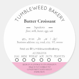 Adesivo Redondo Autocolantes de Comida de algodão moderno