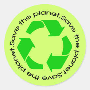Adesivo Redondo Autocolantes de consciência do reciclagem