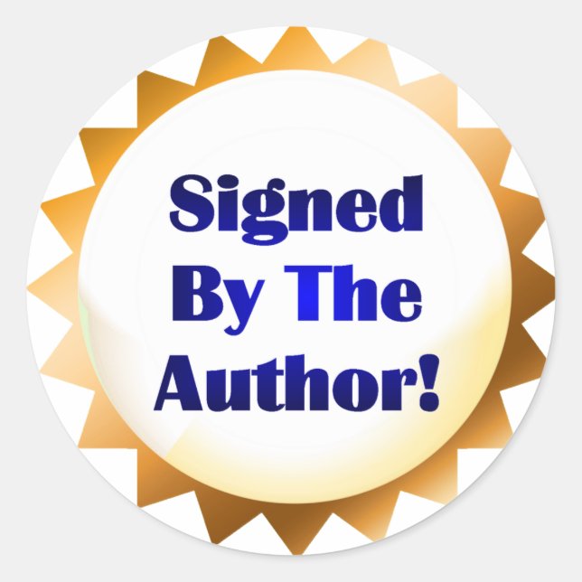 Adesivo Redondo Autocolantes de cópia assinados (Frente)