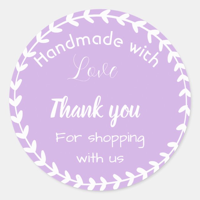 Adesivo Redondo Autocolantes de design de fronteira. (Frente)