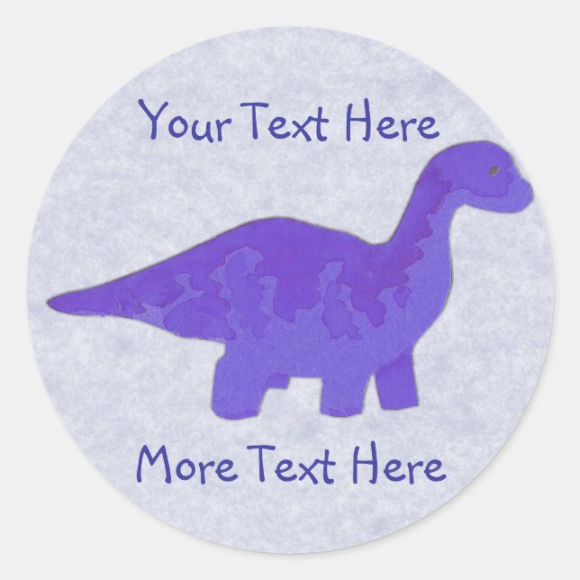 Adesivo Redondo Autocolantes de dinossauro (Frente)