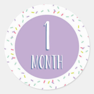 Adesivo Redondo Autocolantes de etapa mensal