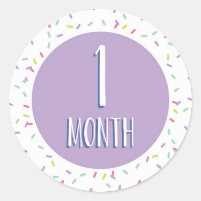 Adesivo Redondo Autocolantes de etapa mensal (Frente)