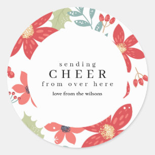 Adesivo Redondo Autocolantes de férias com distinção social