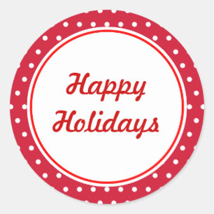 Adesivo Redondo Autocolantes de férias felizes