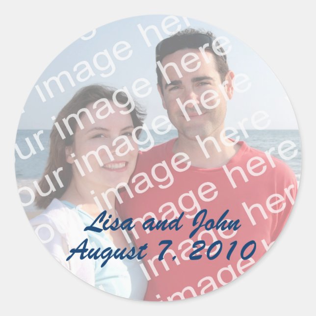 Adesivo Redondo Autocolantes de fotos (Frente)