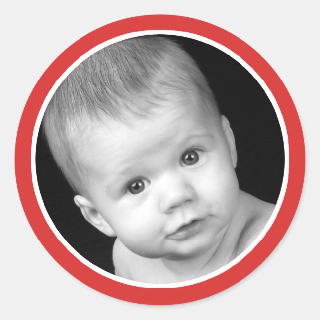 Adesivo Redondo Autocolantes de fotos (Frente)
