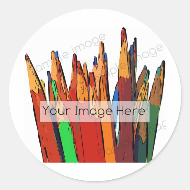 Adesivo Redondo Autocolantes de fotos (Frente)