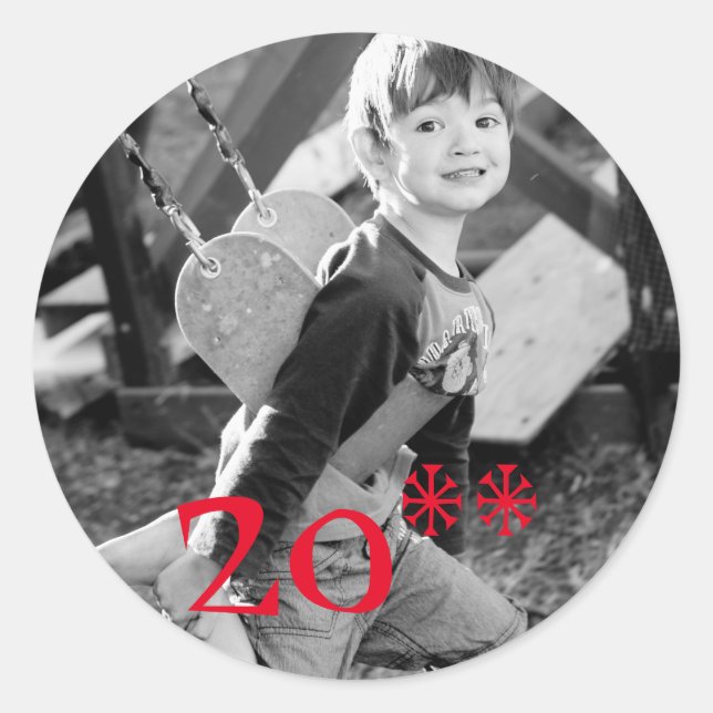 Adesivo Redondo Autocolantes de fotos personalizáveis (Frente)