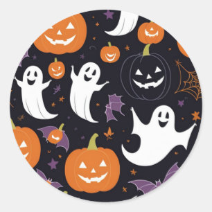 Adesivo Redondo "Autocolantes de Halloween para adicionar um toque