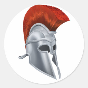 Adesivo Redondo Autocolantes de Helmet Trojan