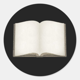 Adesivo Redondo Autocolantes de Livro Aberto Personalizáveis