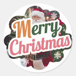 Adesivo Redondo Autocolantes de Natal: Novo Modelo Festivo