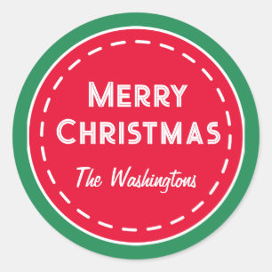 Adesivo Redondo Autocolantes de Natal Personalizados