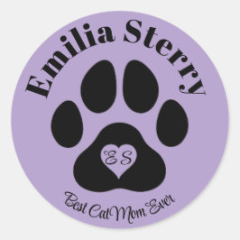 Adesivo Redondo Autocolantes De Nomes E Iniciais Personalizados Pa