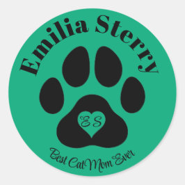 Adesivo Redondo Autocolantes De Nomes E Iniciais Personalizados Pa