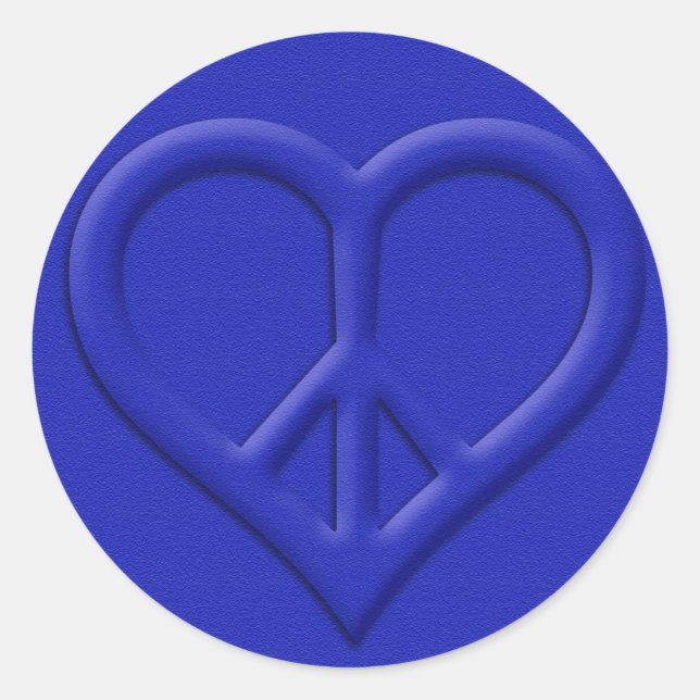 Adesivo Redondo Autocolantes de paz e amor (Frente)