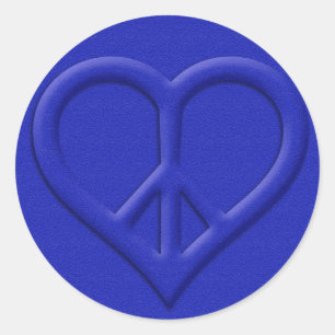 Adesivo Redondo Autocolantes de paz e amor