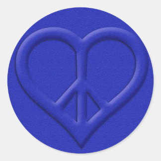 Adesivo Redondo Autocolantes de paz e amor