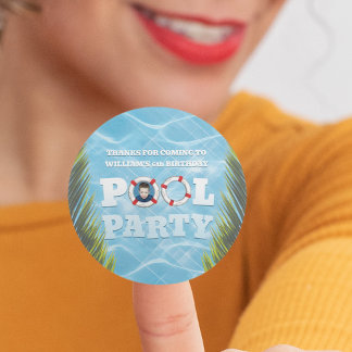 Adesivo Redondo Autocolantes de Piscina - Suprimentos de Festa de
